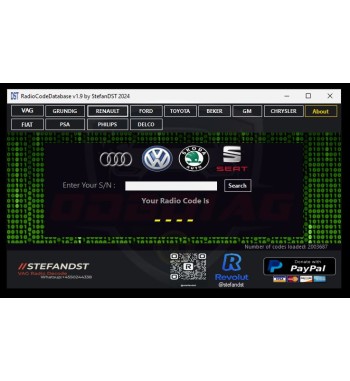 Radio code database V 1.9